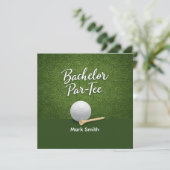 Junggesellenabschied auf dem Golfplatz Einladung (Stehend Vorderseite)