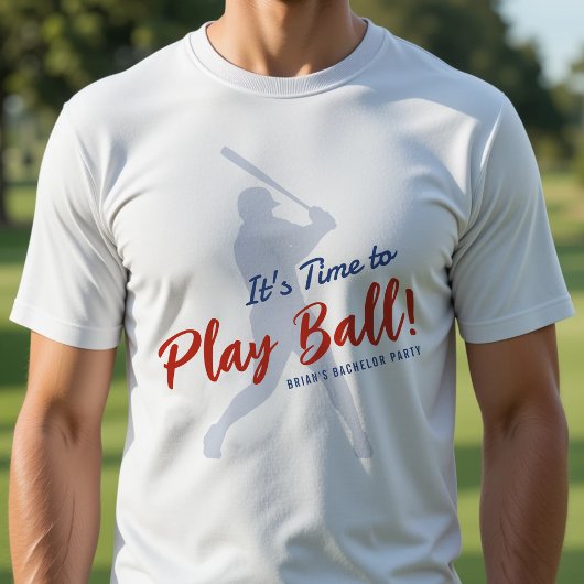 Junggesellenabschied Baseball Es ist Zeit zu spiel T-Shirt