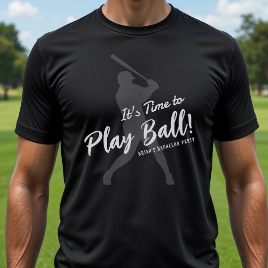 Junggesellenabschied Baseball Es ist Zeit zu spiel T-Shirt