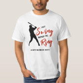 Junggesellenabschied Baseball letzte Runde vor dem T-Shirt (Vorderseite)