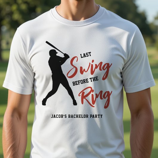 Junggesellenabschied Baseball letzte Runde vor dem T-Shirt