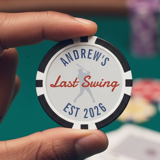 Junggesellenabschied Baseball Letzter Schwung vor  Pokerchips