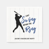 Junggesellenabschied Baseball Letzter Schwung vor  Serviette (Vorderseite)