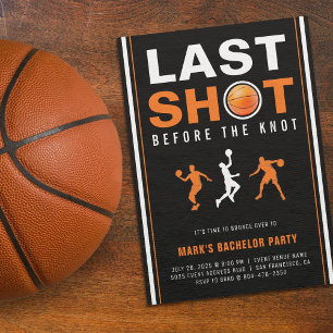 Junggesellenabschied Basketball Letzter Schuss Ora Einladung