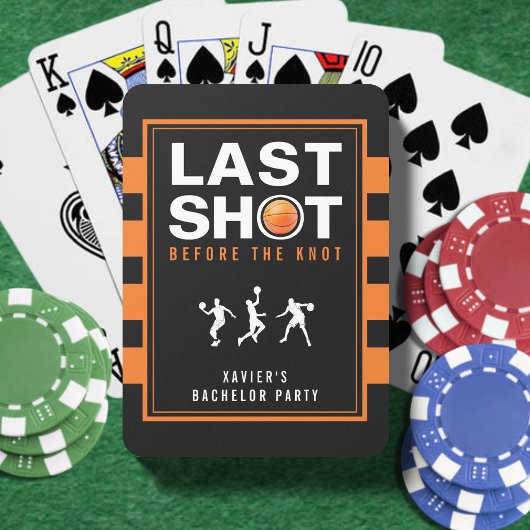 Junggesellenabschied Basketball Letzter Schuss Ora Spielkarten