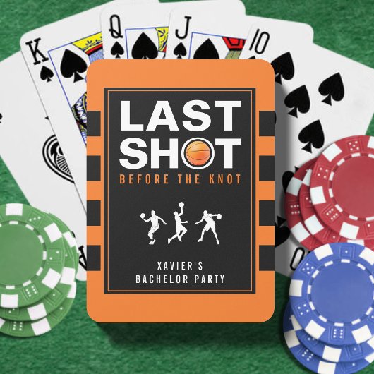 Junggesellenabschied Basketball Letzter Schuss Ora Spielkarten