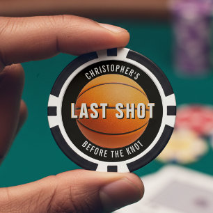 Junggesellenabschied Basketball Letzter Schuss vor Pokerchips