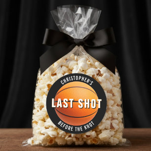 Junggesellenabschied Basketball Letzter Schuss vor Runder Aufkleber