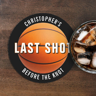 Junggesellenabschied Basketball Letzter Schuss vor Runder Pappuntersetzer