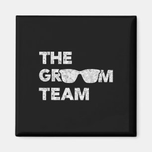 Junggesellenabschied Bräutigam Team Vintage T-Shir Magnet
