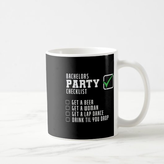 Junggesellenabschied-Checkliste Kaffeetasse (Rechts)