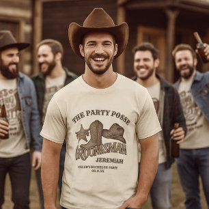 Junggesellenabschied Cowboy Trauzeugen Party Posse T-Shirt