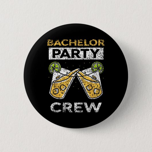 Junggesellenabschied Crew Bräutigam Braut Team 1 Button (Vorderseite)