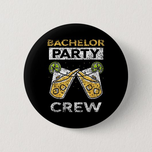 Junggesellenabschied Crew Bräutigam Braut Team Button (Vorderseite)