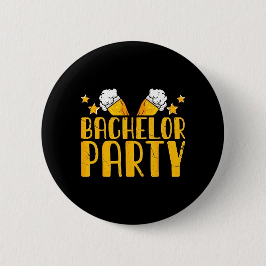Junggesellenabschied Crew Bräutigam Hochzeit Bräut Button (Vorderseite)