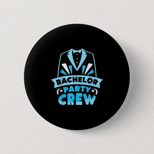 Junggesellenabschied Crew Team Bräutigam Braut  Button (Vorderseite)