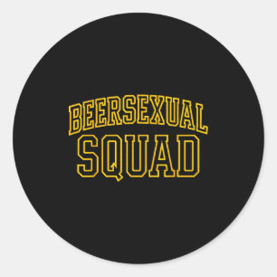 Junggesellenabschied Design für Beerual Squad Matc Runder Aufkleber