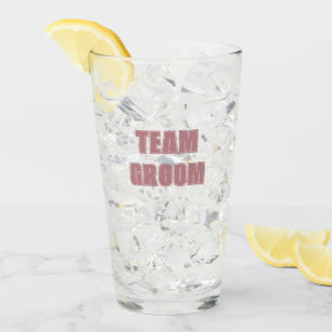 Junggesellenabschied Dusty Rose Team Groom Glas