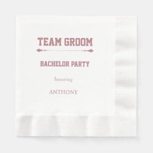 Junggesellenabschied Dusty Rose Team Groom Serviette
