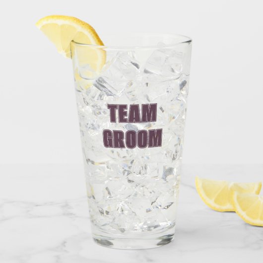 Junggesellenabschied Eggplant Team Glas (Vorderseite Ice)