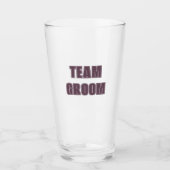 Junggesellenabschied Eggplant Team Glas (Vorderseite)