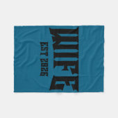 Junggesellenabschied Ehe Grunge Rock Ehefrau Est 2 Fleecedecke (Vorderseite (Horizontal))