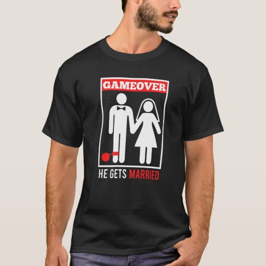 Junggesellenabschied Ehemann Bräutigam T-Shirt (Vorderseite)