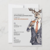 Junggesellenabschied Einladung Männer Vorlage (Vorderseite)