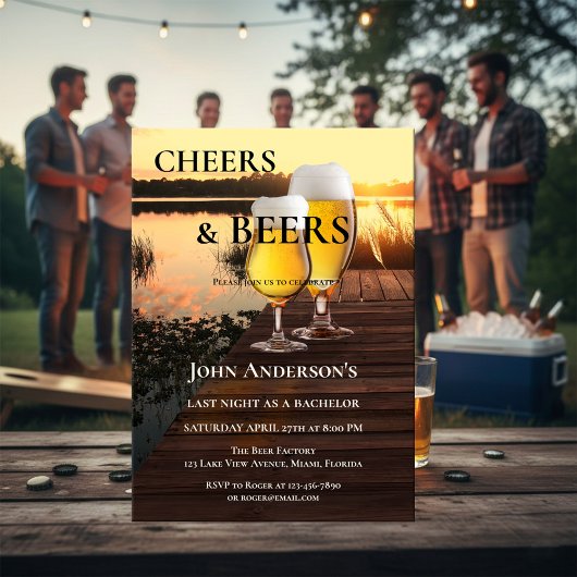 Junggesellenabschied Einladung Prost und Bier