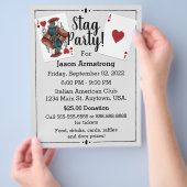 Junggesellenabschied Flyer Spielkarten (Hand)