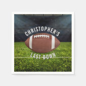 Junggesellenabschied Football Letzter Down Serviette (Vorderseite)