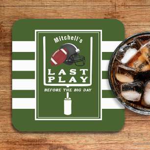 Junggesellenabschied Fußball Letzter Spielzug vor  Rechteckiger Pappuntersetzer