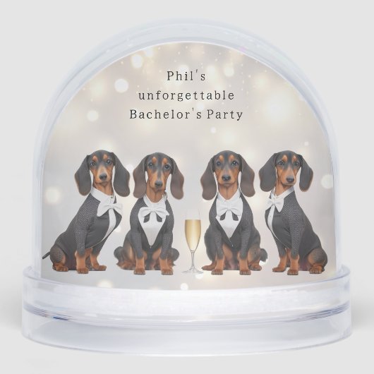 Junggesellenabschied Geschenk Schneekugeln (Vorderseite)