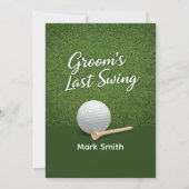 Junggesellenabschied Golf auf Grün Einladung (Vorderseite)