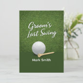 Junggesellenabschied Golf auf Grün Einladung (Stehend Vorderseite)