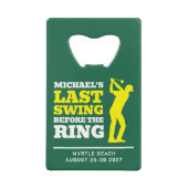 Junggesellenabschied Golf Edelstahl Flaschenöffner (Vorderseite)