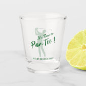 Junggesellenabschied Golf Es ist Zeit zu Par-Tee Schnapsglas (Vorderseite)