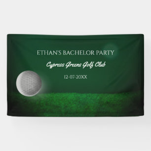 Junggesellenabschied Golf - Grüner Golfball - Golf Banner
