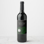 Junggesellenabschied Golf grüner Golfball Golfplat Weinetikett (Vorderseite)