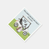 Junggesellenabschied Golf Thema Monogramm Serviette (Ecke)
