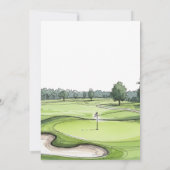 Junggesellenabschied Golfen Einladung (Rückseite)