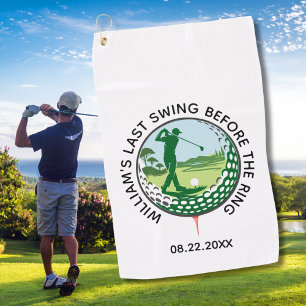 Junggesellenabschied Golfer Name Letzter Schwung G Golfhandtuch