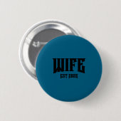 Junggesellenabschied Grunge Rock Ehefrau est 2026 Button (Vorne & Hinten)