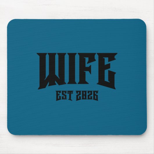 Junggesellenabschied Grunge Rock Ehefrau seit 2026 Mousepad (Vorne)