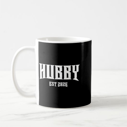 Junggesellenabschied Grunge Rock Ehemann Est 2026 Kaffeetasse (Links)