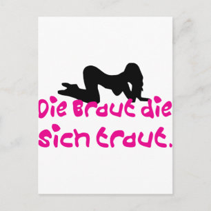 Junggesellenabschied / Hochzeit Postkarte