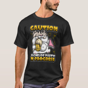 Junggesellenabschied im Gange Bräutigam Trinkteam T-Shirt