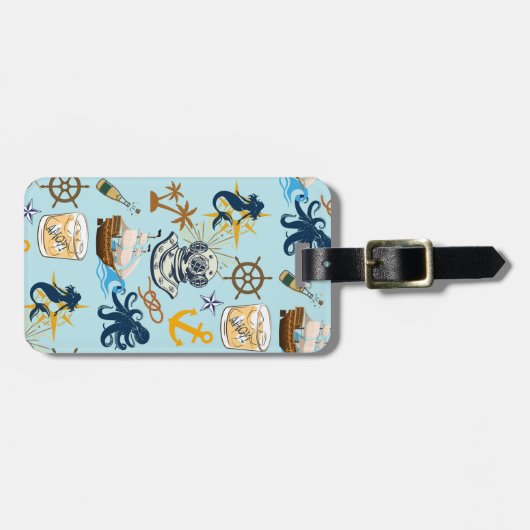 Junggesellenabschied im maritimen Stil Gepäckanhänger (Vorderseite horizontal)