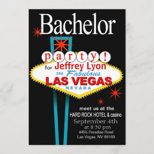 Junggesellenabschied in Las Vegas Einladung