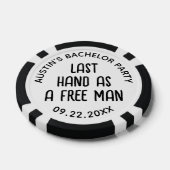 Junggesellenabschied Letzte Hand als freier Mann Pokerchips (Einzeln)